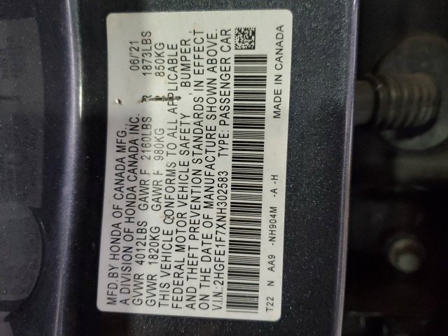 Used 2022 Honda Civic EX image 39