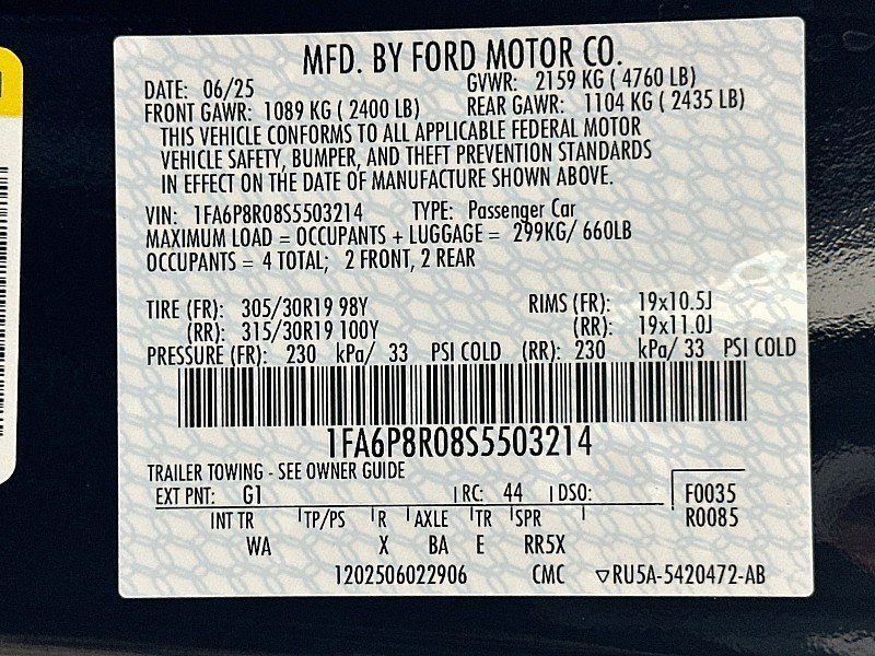 Used 2025 Ford Mustang Dark Horse w/ Dark Horse Handlin Package RWD image 35