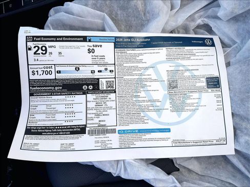 New 2026 Volkswagen Jetta GLI Autobahn FWD image 13
