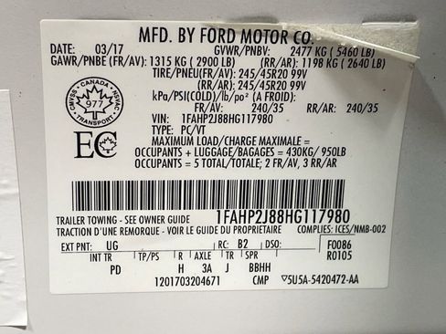 Used 2017 Ford Taurus Limited image 34