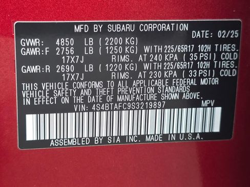 Certified 2025 Subaru Outback Premium AWD/4WD image 31