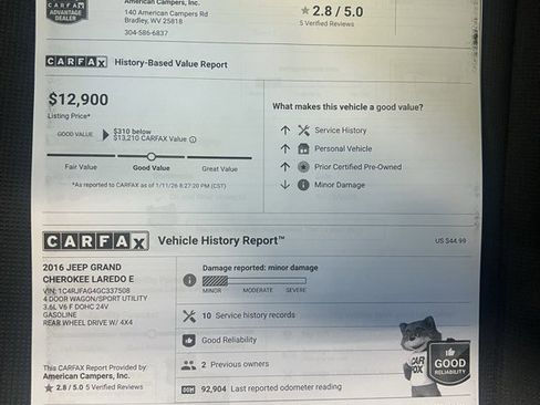 Used 2016 Jeep Grand Cherokee Laredo w/ Quick Order Package 23E image 15