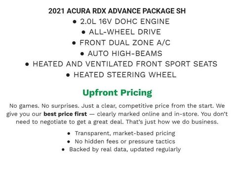 Used 2021 Acura RDX AWD w/ Advance Package image 2