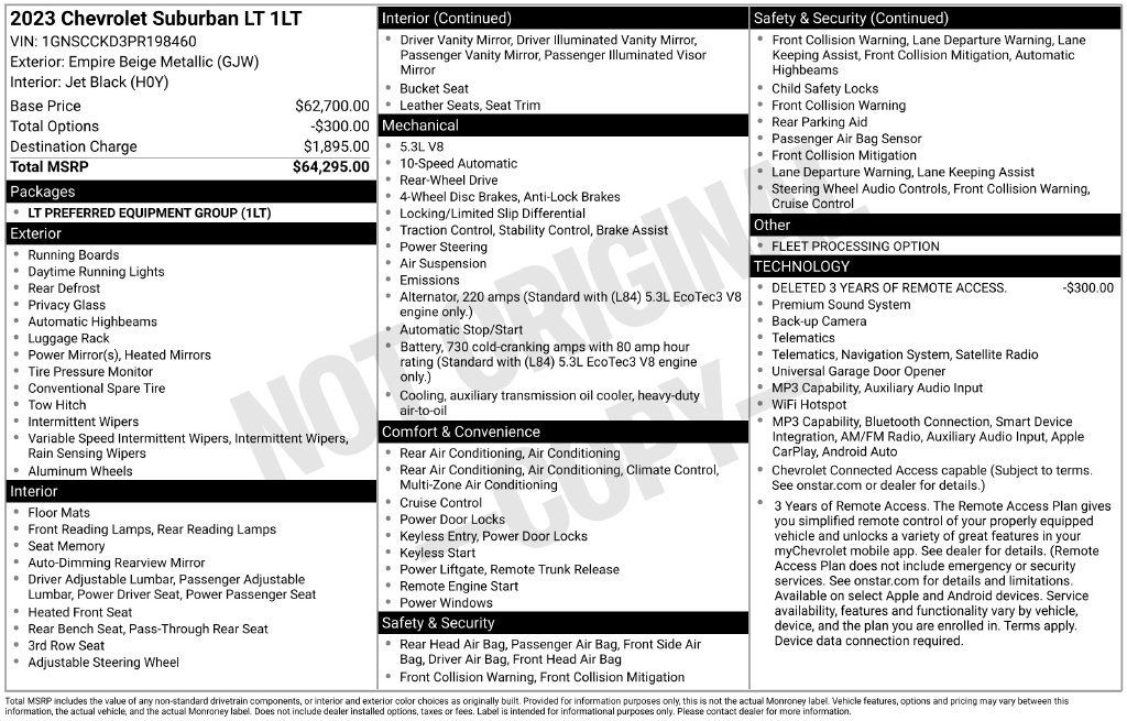 Used 2023 Chevrolet Suburban LT RWD image 7