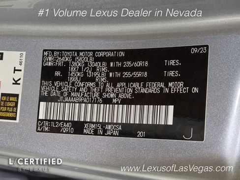 Certified 2023 Lexus RZ 450e Premium w/ Technology Package AWD/4WD image 28