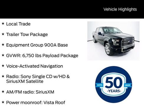 Used 2016 Ford F150 Limited w/ Trailer Tow Package image 6
