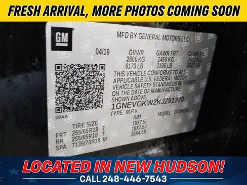 Used 2019 Chevrolet Traverse LT w/ LPO, Floor Liner Package AWD/4WD image 35
