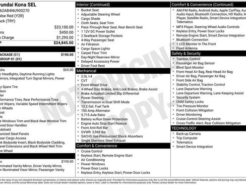 Used 2022 Hyundai Kona SEL w/ Cargo Package image 15