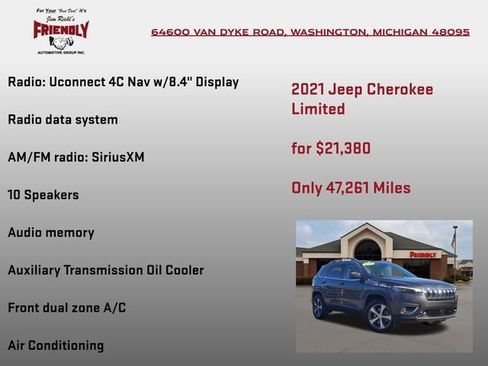 Used 2021 Jeep Cherokee Limited w/ Elite Package image 15