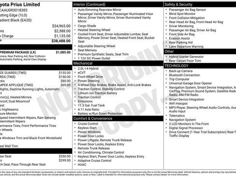 Used 2024 Toyota Prius Limited w/ Limited Premium Package FWD image 25