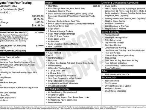 Used 2016 Toyota Prius Four Touring w/ Premium Convenience Package FWD image 2