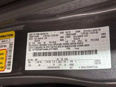 Used 2022 Ford Ranger XLT w/ Equipment Group 301A Mid AWD/4WD image 27