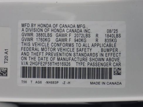 Certified 2026 Honda Civic Sport image 48