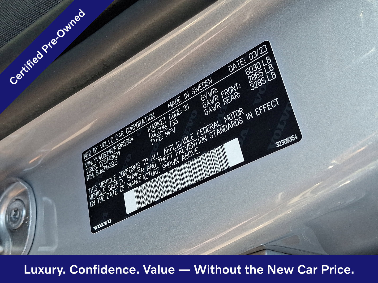 Certified 2023 Volvo XC90 B6 Plus w/ Protection Package Premier AWD/4WD image 28