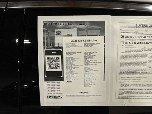 Used 2021 Kia K5 GT-Line w/ GT-Line FWD Premium Package image 13