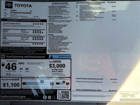 New 2026 Toyota Camry SE image 24