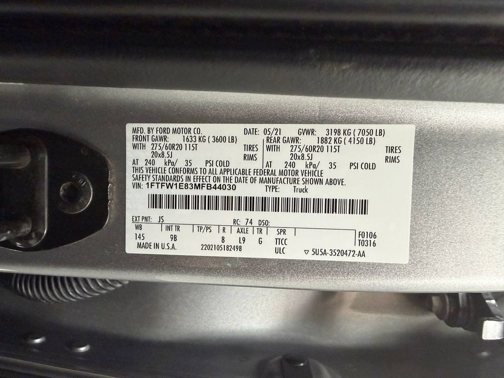 Used 2021 Ford F150 Platinum w/ Equipment Group 701A High AWD/4WD image 27