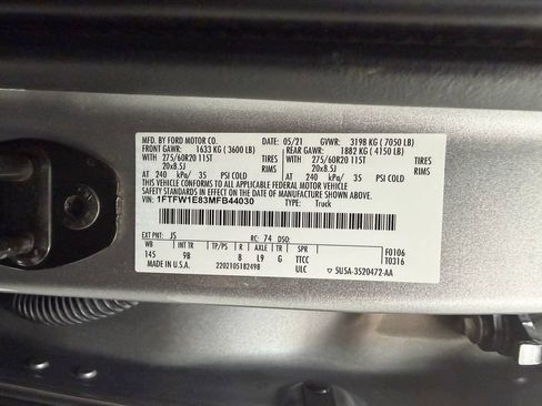 Used 2021 Ford F150 Platinum w/ Equipment Group 701A High AWD/4WD image 27
