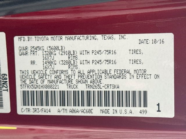 Used 2017 Toyota Tacoma SR RWD image 37