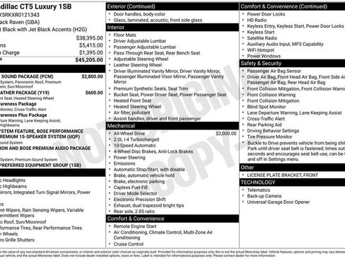 Used 2024 Cadillac CT5 Luxury w/ Sun And Sound Package AWD/4WD image 13