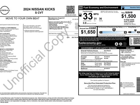 Used 2024 Nissan Kicks S FWD image 48