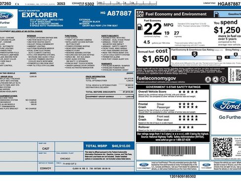 Used 2017 Ford Explorer Limited w/ Equipment Group 301A FWD image 4