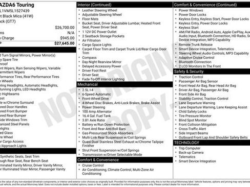 Used 2020 MAZDA MAZDA6 Touring image 7