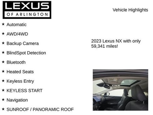 Used 2023 Lexus NX 350h AWD w/ Premium Package image 7