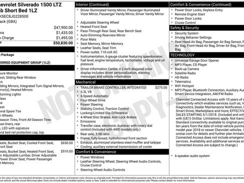 Used 2018 Chevrolet Silverado 1500 LTZ AWD/4WD image 42