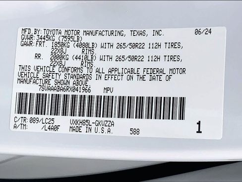 Used 2024 Toyota Sequoia Capstone AWD/4WD image 37
