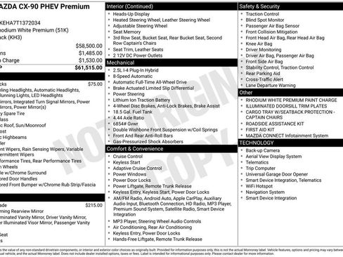New 2026 MAZDA CX-90 Plug-In Hybrid w/ Premium Plus AWD/4WD image 40