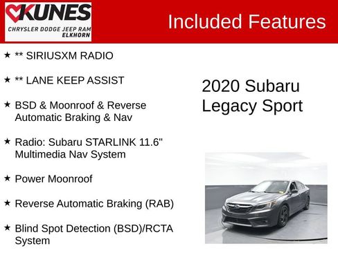 Used 2020 Subaru Legacy Sport AWD/4WD image 4