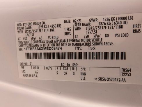 Used 2021 Ford F350 XL w/ Camper Package image 36