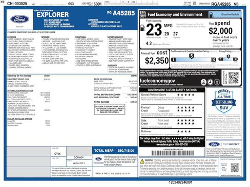 Used 2024 Ford Explorer XLT w/ Equipment Group 202A AWD/4WD image 4