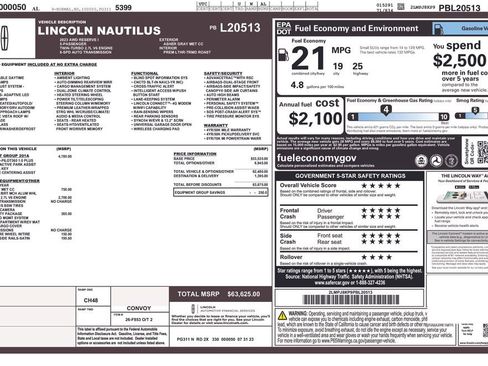 Certified 2023 Lincoln Nautilus Reserve w/ Equipment Group 201A image 27