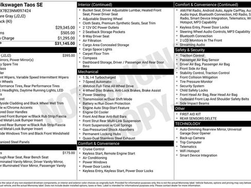Used 2022 Volkswagen Taos SE image 7