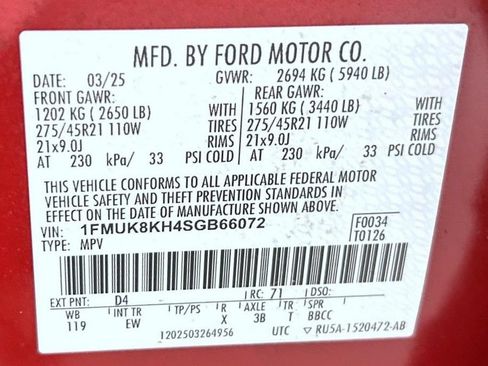 Used 2025 Ford Explorer ST-Line w/ ST-Line Street Pack AWD/4WD image 28