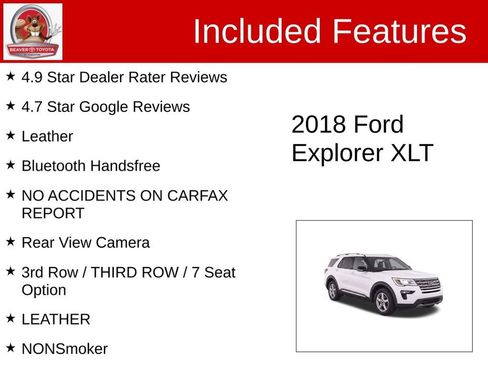 Used 2018 Ford Explorer XLT w/ Equipment Group 202A FWD image 4