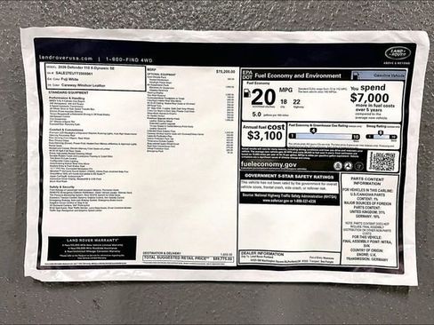 New 2026 Land Rover Defender 110 X-Dynamic SE image 12