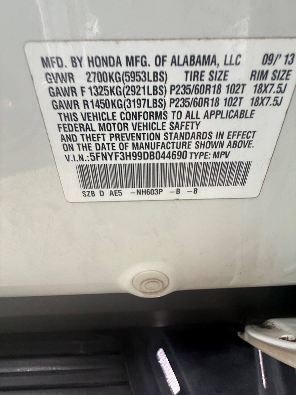 Used 2013 Honda Pilot Touring image 32