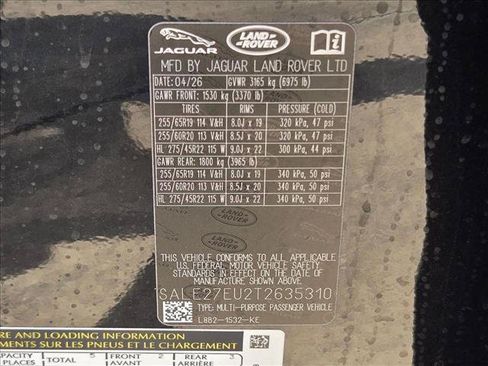 Certified 2026 Land Rover Defender 110 X-Dynamic SE AWD/4WD image 25