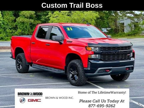 Used 2021 Chevrolet Silverado 1500 Custom Trail Boss w/ LPO, Dark Essentials Package AWD/4WD image 11