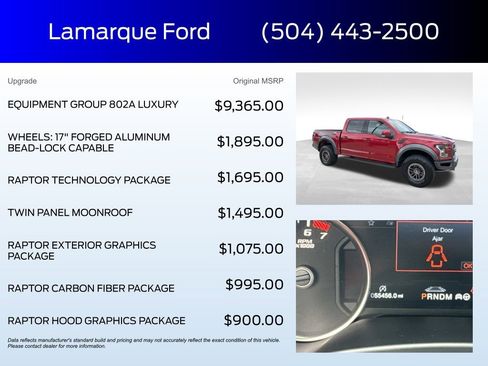 Used 2019 Ford F150 Raptor w/ Equipment Group 802A Luxury image 2