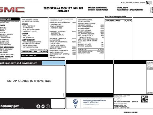 Used 2023 GMC Savana 3500 Extended w/ Power Convenience Package RWD image 5