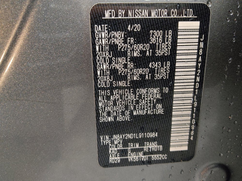 Used 2020 Nissan Armada SL w/ Premium Package RWD image 33
