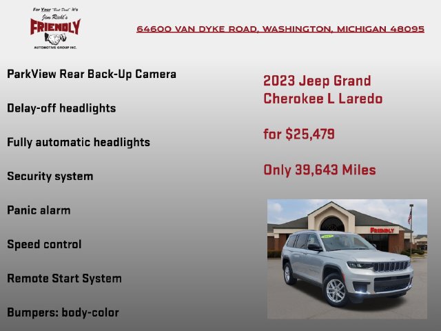 Used 2023 Jeep Grand Cherokee L Laredo w/ Luxury Tech Group I AWD/4WD image 30