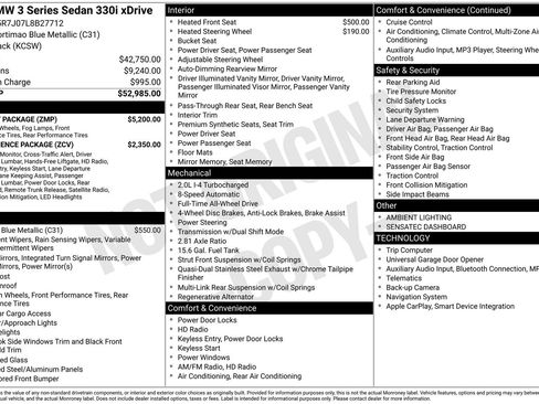 Used 2020 BMW 330i xDrive w/ M Sport Package image 6