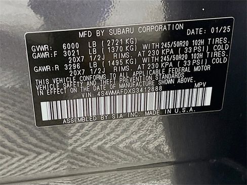 Used 2025 Subaru Ascent Onyx Edition w/ Popular Package #2 image 35