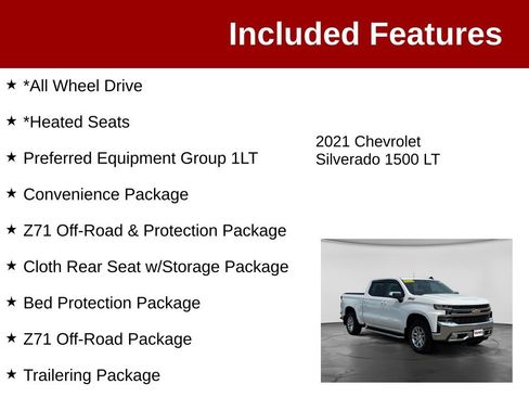 Used 2021 Chevrolet Silverado 1500 LT AWD/4WD image 3