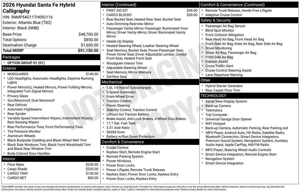 Certified 2026 Hyundai Santa Fe Calligraphy FWD image 7